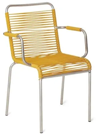 Fiam Mya Spaghetti Spisebordsstol med Armlæn Gul